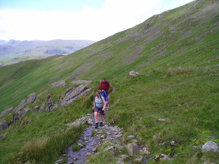 Miriam, Pat and Dale on route to top of Kidsty Pike