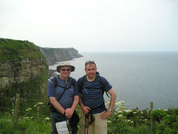 The cliff tops and North sea