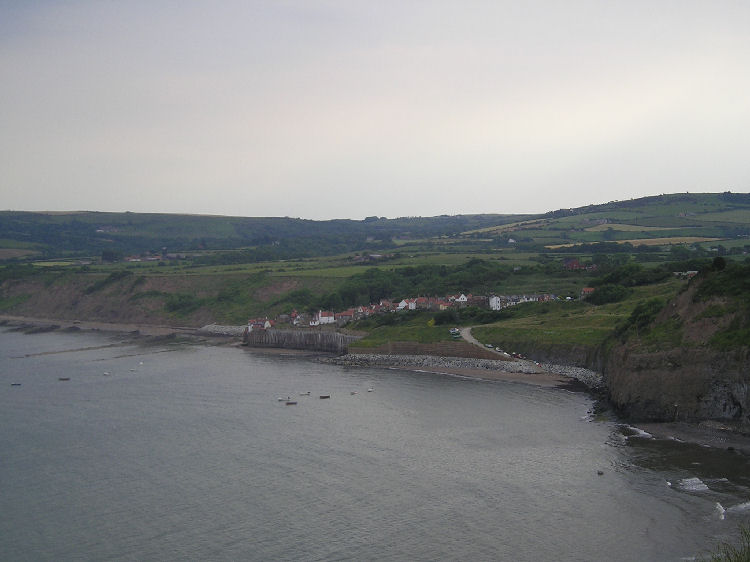 Robin Hood's Bay from the cliff tops